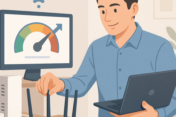 Ilustrasi Cara Mempercepat Koneksi Internet Rumah dengan Mudah untuk kategori internet